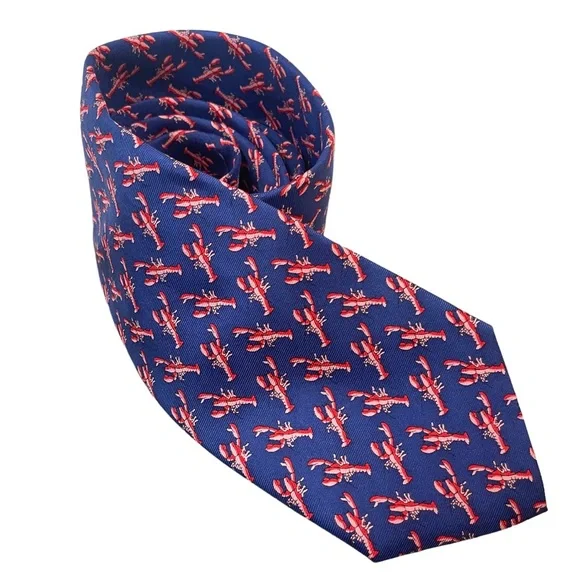 Crew Accessories J Crew Silk Lobster Printed Mens Neck